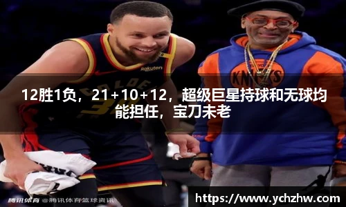 12胜1负，21+10+12，超级巨星持球和无球均能担任，宝刀未老
